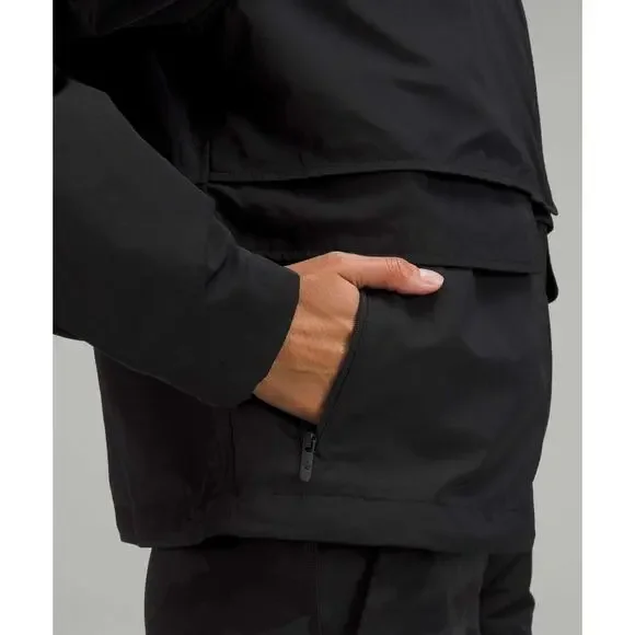 Lululemon Always Effortless Jacket Full Zip Hooded Water Repellent Black Size 10 - Picture 10 of 16